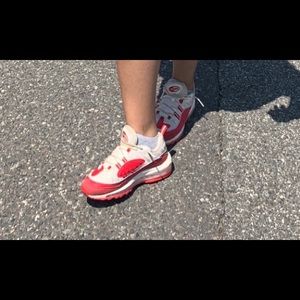 AirMaxes White And Red , If Interested Comment